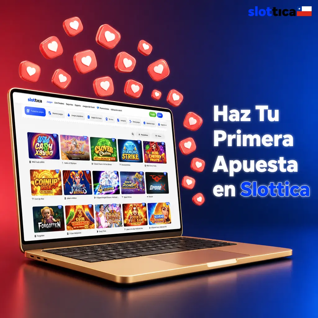 Jugador chileno realizando su primera apuesta deportiva en Slottica, seleccionando mercado y monto en CLP