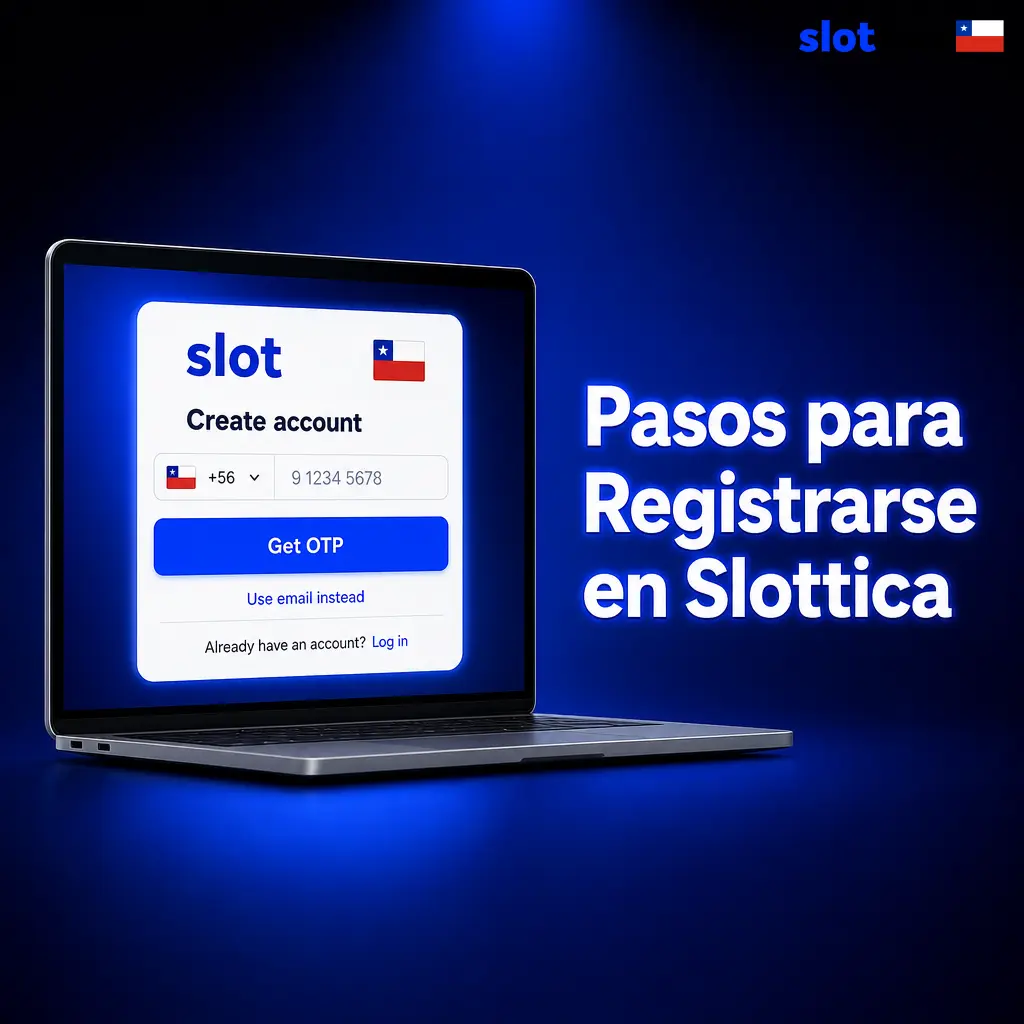 Pasos para registrarse en Slottica casino: formulario de registro con correo, contraseña y datos personales en Chile
