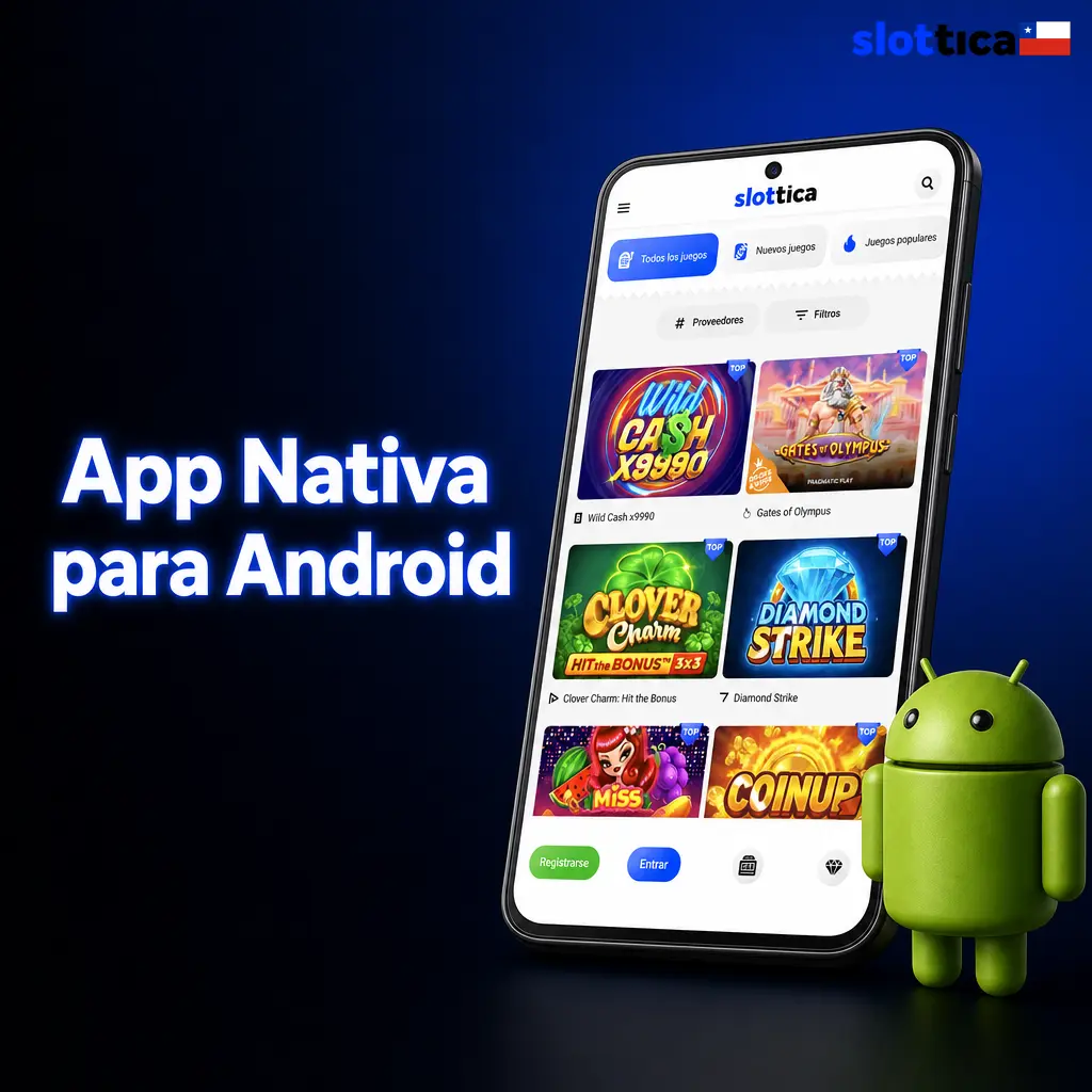 App nativa Slottica para Android, instalación APK desde sitio oficial, compatible con versión 5.0 o superior