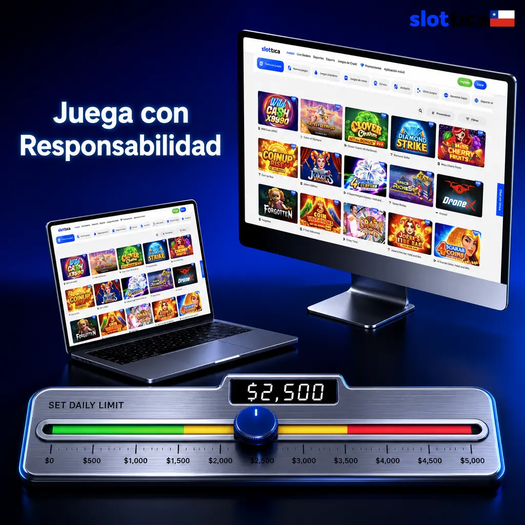 Slottica promueve juego responsable con herramientas de control, límites de depósito y recursos de apoyo externo.