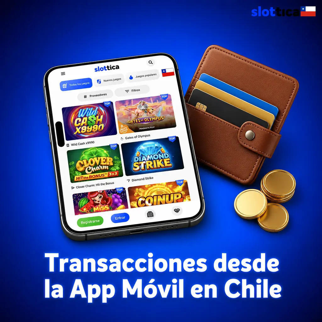Transacciones seguras desde la app móvil de Slottica en Chile con depósitos y retiros rápidos